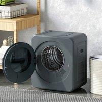 HOMCOM 800W Compact Dryer Machine, 4kg Small Vented Tumble Dryer in Grey