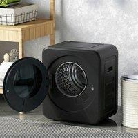 HOMCOM 800W Compact Dryer Machine, 4kg Small Vented Tumble Dryer in Black