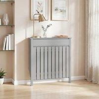 HOMCOM Radiator Cover with Drawer & Vertical Slats in Grey | Size: Small