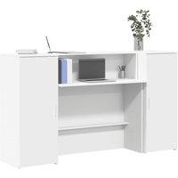 Berkfield Home Reception Desk White 180x50x103.5 cm Engineered Wood