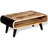 Berkfield Home Coffee Table Rough Mango Wood 90x55x39 cm | Size: 90 x 55 x 39 cm