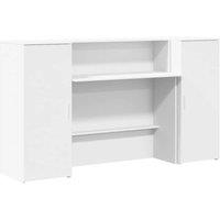 Berkfield Home Reception Desk White 180x50x103.5 cm Engineered Wood