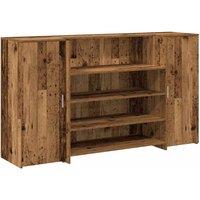 Berkfield Home Reception Desk Old Wood 180x50x103.5 cm Engineered Wood in Brown