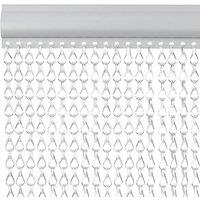 Berkfield Home Durable Chain Door Fly Screen 56x202 cm Aluminium in Silver