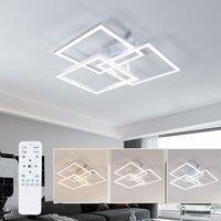COMELY Led Ceiling Light Dimmable, 40W Modern Square Led Ceiling Lamp, White