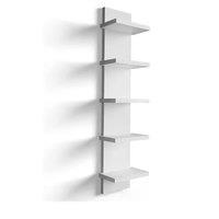 VOGREX 5 Tier Wall Shelf Unit Vertical Shelf Floating Storage in White