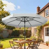 Nordara grey 3m Garden Parasol Tilt & Crank UPF30+ Patio Umbrella