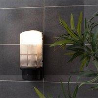 Nordara IP44 Outdoor Dusk to Dawn Wall Light Garden Security Lamp in Black