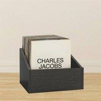 Nordara Black Modern Vinyl Record Storage Box LP Holder for 12 Records