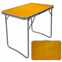 EONLION Folding MDF Dining Table Portable for Indoor Outdoor Camping Picnic in Yellow