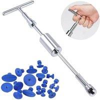 Havendro Car Paintless Dent Removal Kits Slide Hammer with 18Pcs Dent Puller in Silver