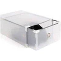EONLION 10x Clear Plastic Shoe Boxes Stackable Foldable Storage Organiser