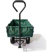 Nordara Folding Wagon Collapsible Trolley Cart 200kg for Camping Garden in Green