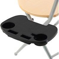 Havendro Clip On Camping Chair Side Table Cup Holder & Phone Storage in Black