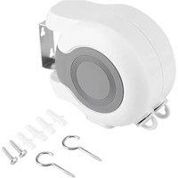 Havendro 30M Retractable Clothes Reel Double Washing Line in White