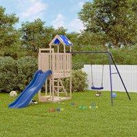 Berkfield Home Outdoor Playset Solid Wood Pine in Brown