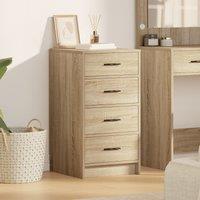 Berkfield Home Sideboard Sonoma Oak 40x41x75 cm Engineered Wood in Beige | Size: 40 x 41 x 75 cm