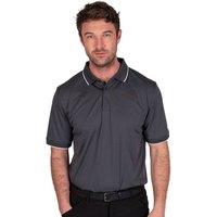 Island Green Men's Performance Golf Polo Shirt in Dark Grey | Size: Small