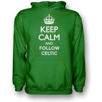 Celtic Men's Mens Keep Calm & Follow Hoody in Green | Size: Small