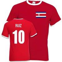 Costa Rica Men's Mens Bryan Ruiz Ringer Tee in Red | Size: Large