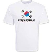 South Korea Men's Mens Korea Republic Football T-Shirt in White | Size: Medium