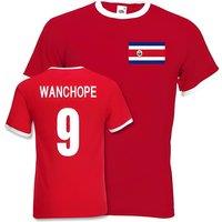 Costa Rica Men's Mens Paolo Wanchope Ringer Tee in Red | Size: Small