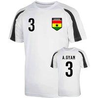 Ghana Men's Mens Sports Training Jersey - Gyan 3 in White | Size: Medium