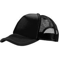 Bullet Men's Trucker 5 Panel Cap Pack of 2 in Black