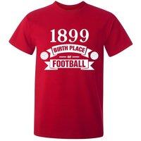 Cardiff City Men's Mens Birth Of Football T-Shirt in Red | Size: Medium
