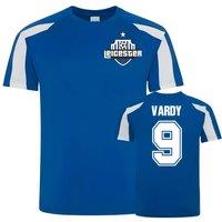 Leicester City FC Men's Mens Leicester Sports Training Jersey - Vardy 9 in Blue | Size: XL
