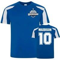 Leicester City FC Men's Mens Leicester Sports Training Jersey - Maddison 10 in Blue | Size: XL