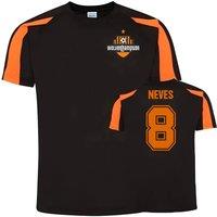 Wolves Men's Mens Ruben Neves Sports Training Jersey in Black | Size: 2XL
