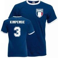 France Men's Mens Presnel Kimpembe Ringer Tee in Blue | Size: Large