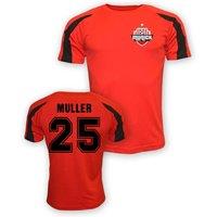 Bayern Munich Men's Mens Thomas Muller Sports Training Jersey in Red | Size: 2XL