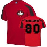 AC Milan Men's Mens Ronaldinho Milan Sports Training Jersey in Red | Size: Large