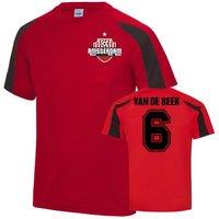 AFC Ajax Men's Mens Donny Van De Beek Ajax Sports Training Jersey in Red | Size: XL