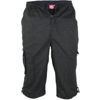 D555 Men's Mason Kingsize Cargo Shorts in Black | Size: 3XL