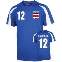 Costa Rica Men's Mens Sports Training Jersey - Campbell 12 in Blue | Size: Small