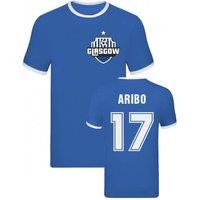 Rangers FC Men's Mens Joe Aribo Ringer Tee in Blue | Size: 2XL