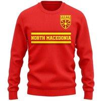 North Macedonia Men's Mens Core Country Sweatshirt in Red | Size: 2XL