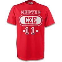 Czech Republic Men's Mens Pavel Nedved Cze T-Shirt in Red | Size: Small