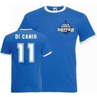 Sheffield Wednesday FC Men's Mens Paulo Di Canio Ringer Tee in Blue | Size: Small