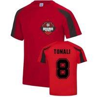 AC Milan Men's Mens Sandro Tonali Milan Sport Training Jersey in Red | Size: Large