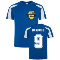 Leeds United FC Men's Mens Patrick Bamford Leeds Sports Training Jersey in Blue | Size: Medium