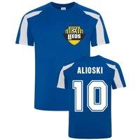 Leeds United FC Men's Mens Ezgjan Alioski Leeds Sports Training Jersey in Blue | Size: 2XL