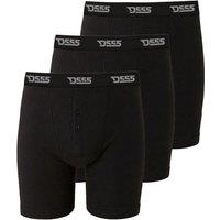 D555 Men's Driver 2 Boxer Shorts (Pack Of 3) in Black | Size: XL