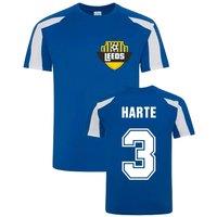 Leeds United FC Men's Mens Ian Harte Leeds Sports Training Jersey in Blue | Size: Small