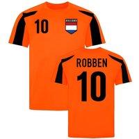 Netherlands Men's Mens Holland Sports Training Jersey - Robben 10 in Orange | Size: Medium