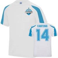 Marseille Men's Mens Eric Cantona Sports Training Jersey in White | Size: Large