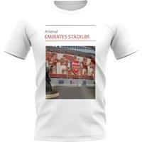 Arsenal FC Men's Emirates Stadium Stadium T-Shirt in White | Size: Small